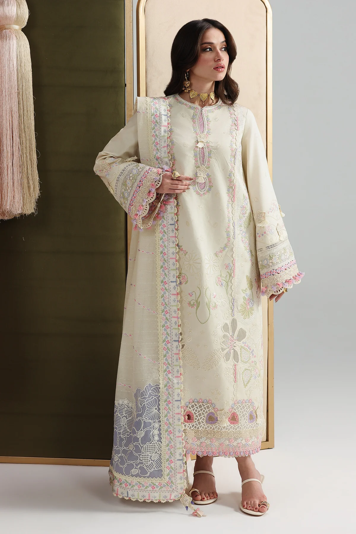 052A4229 QALAMKAR Festive Lawn Collection 26' - QFL-01 ELMA - Image 1