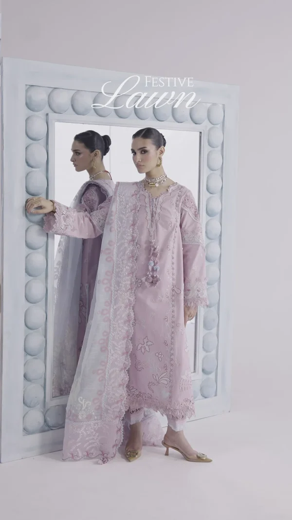 QALAMKAR Festive Lawn Collection 26' - QFL-02 ISANE - Image 5