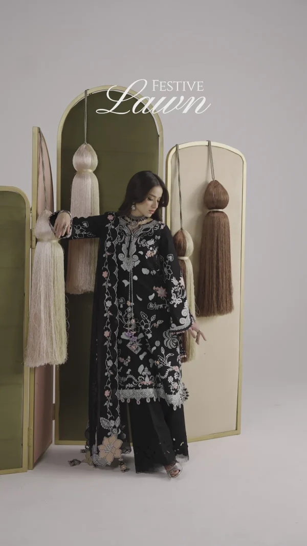 QALAMKAR Festive Lawn Collection 26' - QFL-12 REHA - Image 5