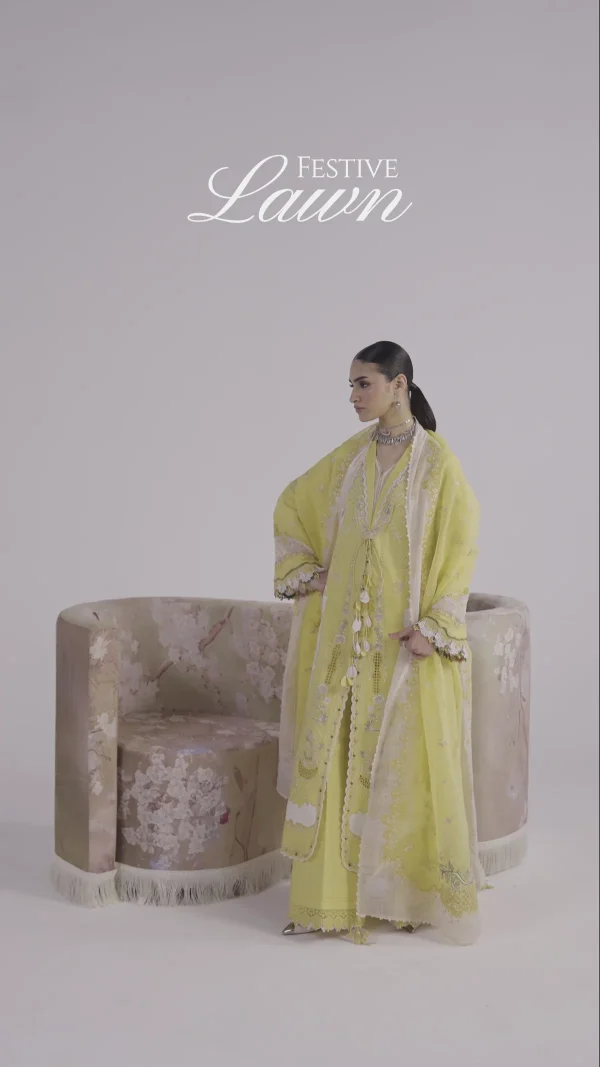 QALAMKAR Festive Lawn Collection 26' - QFL-05 ZARIA - Image 5