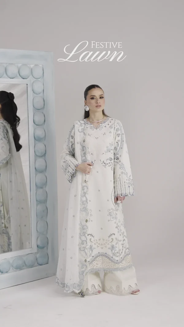 QALAMKAR Festive Lawn Collection 26' - QFL-03 IRMIN - Image 5
