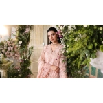 Maria B 3 Piece Unstitched Embroidered Chiffon 26' - MPC-26-104-Peach Pink - Image 2