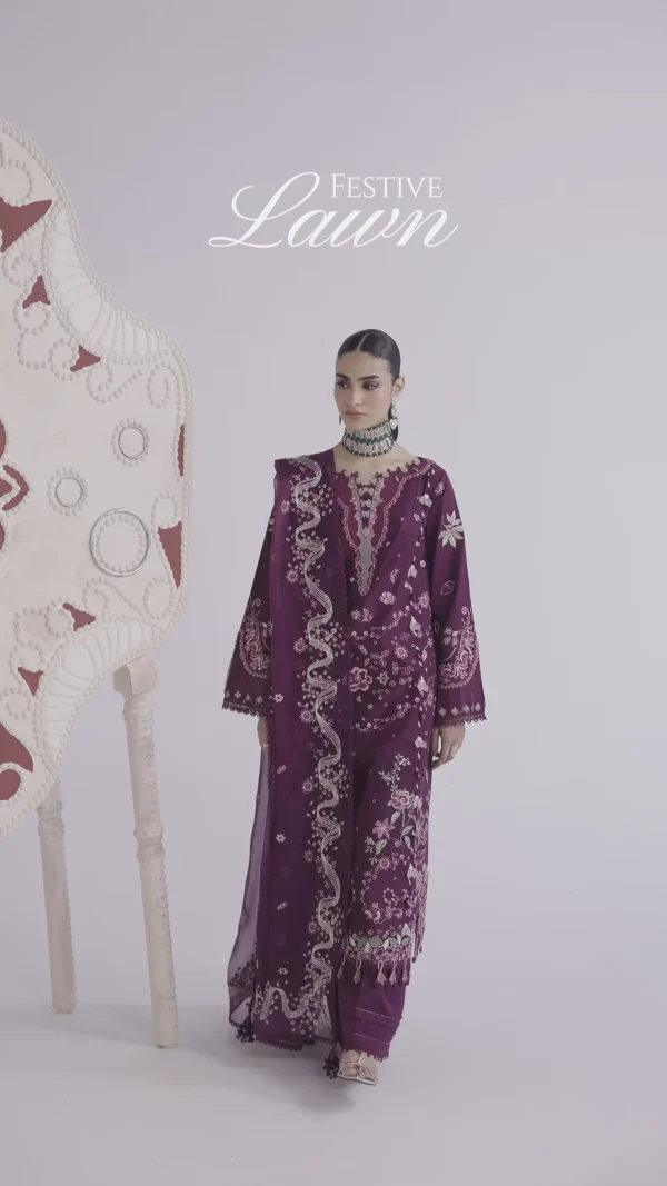 QALAMKAR Festive Lawn Collection 26' - QFL-10 TRESA - Image 5