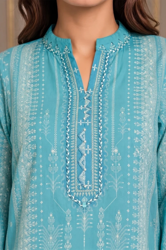 Neutral Edition – SAHAR – Co-Ord – Aqua Lattice - Image 4