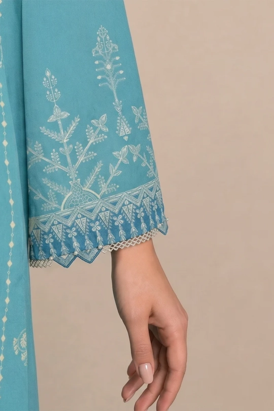 Neutral Edition – SAHAR – Co-Ord – Aqua Lattice - Image 3
