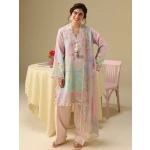 Mushq Hemline Soleil Prints Unstitched - Honey Petal