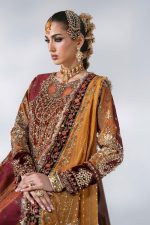 Maria B Mboridered Festive 26' - D 04 - Maroon Crimson - Image 2