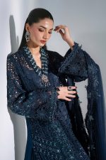 Maria B Mboridered Festive 26' - D 06 - Peacock Blue - Image 6