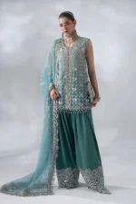 Maria B Mboridered Festive 26' - D 07 - -Sea Green - Image 4