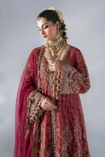 Maria B Mboridered Festive 26' - D 08 - Salmon Pink - Image 4