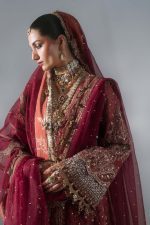 Maria B Mboridered Festive 26' - D 08 - Salmon Pink - Image 6