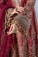 Maria B Mboridered Festive 26' - D 08 - Salmon Pink - Image 7