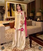 Short Shirt With Sharara - Ivory Golden